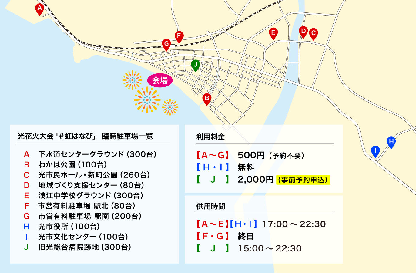 臨時駐車場マップ